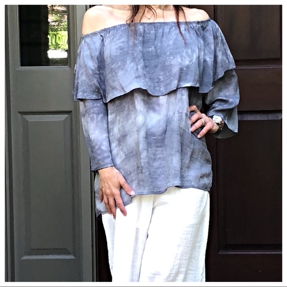 ✨LAST ONE ✨Off the shoulder tie dye top - Picture 6 of 8